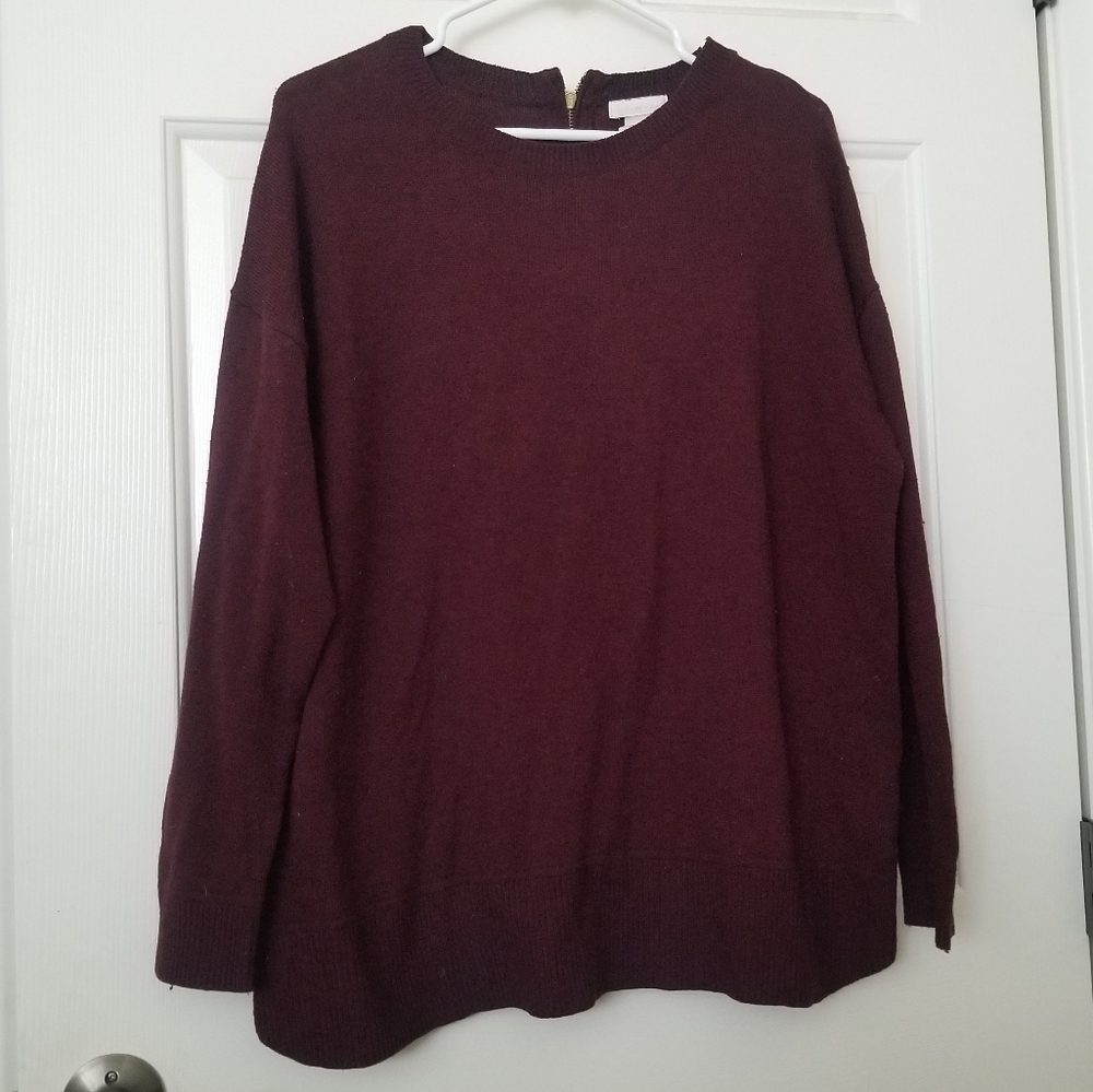 H&M Crew Neck Maroon Sweater Large